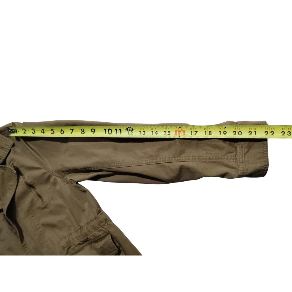 Elodie‎ Womens Olive Green Cotton Asymmetrical Zip Utility Moto Jacket Size M